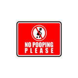 Classic Framed Plus No Pooping Please Wall or Door Sign | Restroom | RV Accessories