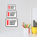 Classic Framed Plus Ya cerraste todas las puertas? Door or Wall Sign | Bilingual | Home Sign