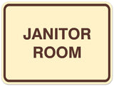 Signs ByLITA Classic Framed Janitor Room Sign - Easy Installation | Durable Material