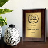 Signs ByLITA Customizable Award Wooden Plaque Award with Easel Stand, Engraved Gift for winners of awards, certificates and achievements (Available in 5 x 7", 8 x 10" or 9 x 12")