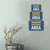 Classic Framed Plus Designated Smoking Area Door or Wall Sign | Warning Signage