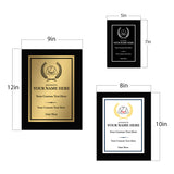 Karate Customizable Black Frame Wooden Award Plaque | Easel Mount Option | Achievement and Recognition Personalizable Plaques