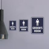 Portrait Round Plus Groom's Room Wall or Door Sign | Weddings & Events Signage