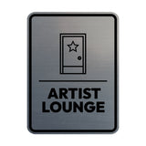 Signs ByLITA Portrait Round Artist Lounge Door or Wall Sign Easy Installation | Directing Artists & Co-Workers | Music | Concert | Festivals
