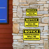 Classic Framed Plus Notice Trespassers Will Be Prosecuted Wall or Door Sign | Health & Safety Warning Signage