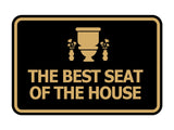 Signs ByLITA Classic Framed The Best Seat Of The House Wall or Door Sign