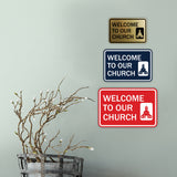Classic Framed Welcome to Our Church Wall or Door Sign