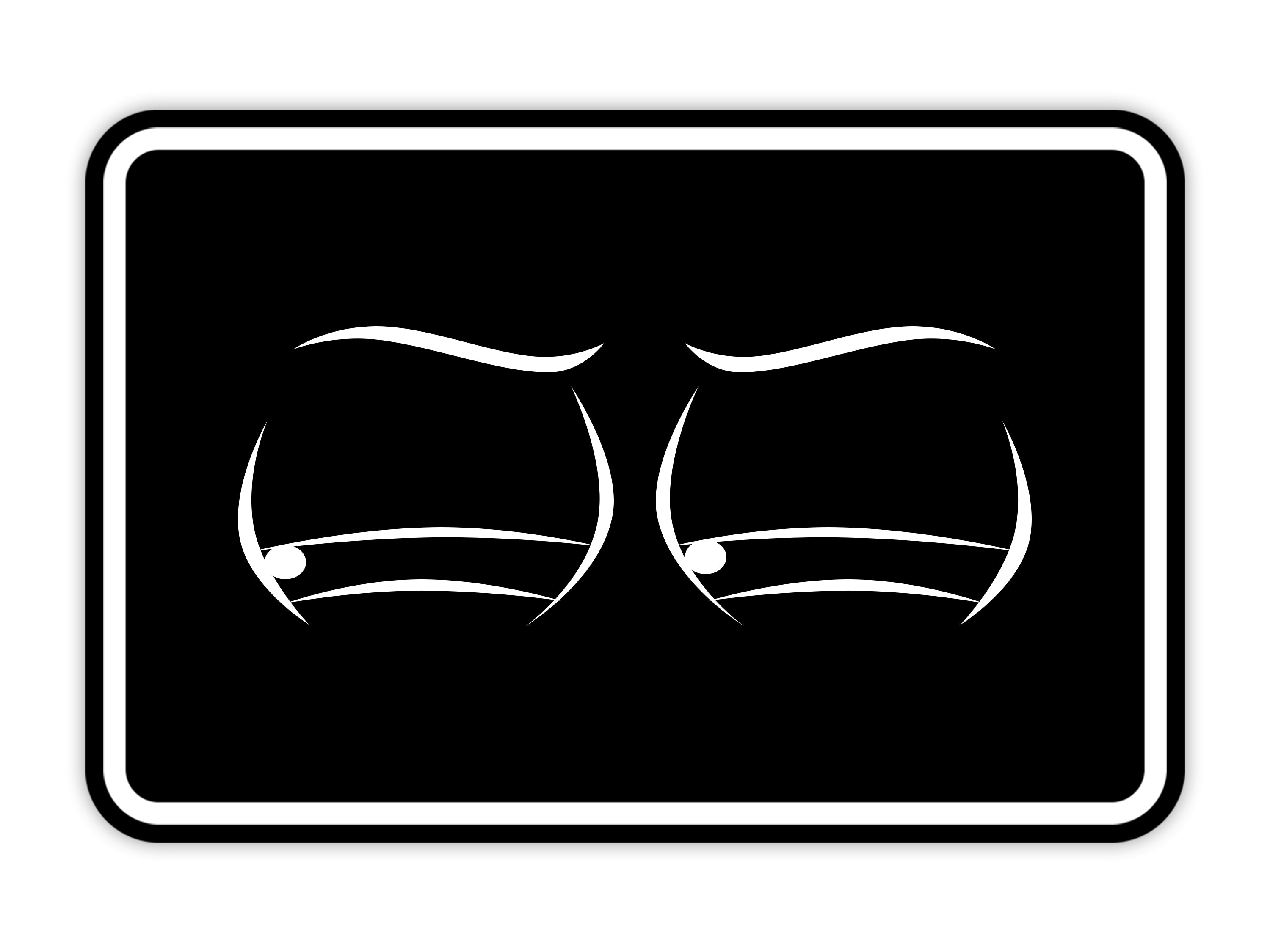 Signs ByLITA Classic Framed Two Eyes Graphic Surveillance Wall or Door Sign