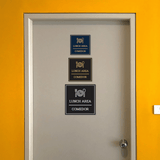 Signs ByLITA Square Lunch Area Door or Wall Sign | Spanish Bilingual Business And Office Signs