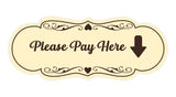 Signs ByLITA Designer Please Pay Here Wall or Door Sign