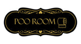 Signs ByLITA Designer Poo Room Wall or Door Sign