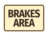 Signs ByLITA Classic Framed Brakes Area Wall or Door Sign