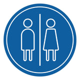 Signs ByLITA Circle Restroom Graphic Door or Wall Sign | Easy Installation | Durable Construction | Promote Health And Safety | Caution Warning Sign for Home, Business and Office Spaces