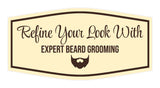 Signs ByLITA Fancy Refine Your Look with Expert Beard Grooming Easy Installation | Durable Construction | Barbers | Grooming and Styling | Hair Wall or Door Sign