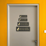 Standard Plus Multi-Faith Prayer Room Wall or Door Sign | Religious Worship Signage