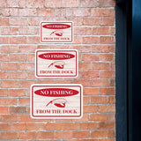 Classic Framed Plus No Fishing From The Dock Wall or Door Sign | Marina Quayside Signage