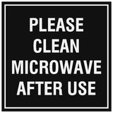 Signs ByLITA Square Please Clean Microwave After Use Sign - Easy Installation | Durable Material