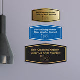 Signs ByLITA Fancy Self-Cleaning Kitchen Clear Up After Yourself Vector Sign - Kitchen Signs | Durable Material | Cleaning Reminder | Easy Installation Wall or Door Sign