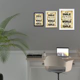 Designs ByLITA Let Your Smile Change The World, But Don't Let The World Change Your Smile, Wall Print Art | Home Decor