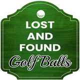 Heritage Plus Lost And Found Golf Balls Wall or Door Sign | Sports Public Spaces Signage
