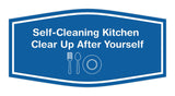 Signs ByLITA Fancy Self-Cleaning Kitchen Clear Up After Yourself Vector Sign - Kitchen Signs | Durable Material | Cleaning Reminder | Easy Installation Wall or Door Sign