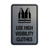 Signs ByLITA Portrait Round Use High Visibility Clothes Wall or Door Sign