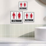 Square Plus Restroom Wall or Door Sign | Office & Workspace Bathroom Signage