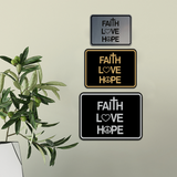 Classic Framed Faith Love Hope Wall or Door Sign