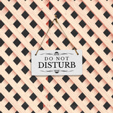 Do Not Disturb 5" x 10" Hanging Wall or Door Sign | Rustic Twine | Stylish Business or Office Signage