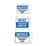 Classic Framed Plus Custom Notice Wall or Door Sign | Customizable Warning Sign For Homes and Businesses | Health and Safety Signage