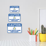 Classic Framed Plus Caution Electrical Panel Keep Clear Wall or Door Sign | Workplace Safety Compliance Signs