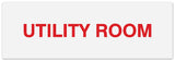 Signs ByLITA Basic Utility Room Sign - Laser-Engraved Lettering | Durable ABS Plastic | Vibrant Colors | Powerful Foam Tape