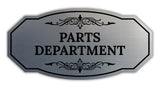 Signs ByLITA Victorian Parts Department Graphic Wall or Door Sign