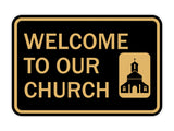 Classic Framed Welcome to Our Church Wall or Door Sign