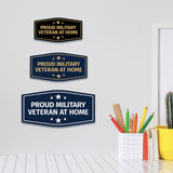 Signs ByLITA Fancy Proud Military Veteran at Home Easy Installation | Honor Veterans with Military Signs | US Pride | Businesses and Homes Wall or Door Sign