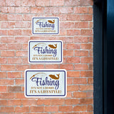 Classic Framed Plus Fishing it's Not a Hobby. It's a Lifestyle! Wall or Door Sign | Fishing Angling Appreciation Decoration