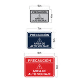 Signs ByLITA Classic Framed Precaución Area de Alto Voltaje Door or Wall Sign Easy Installation | Health And Safety | Building And Hospitality