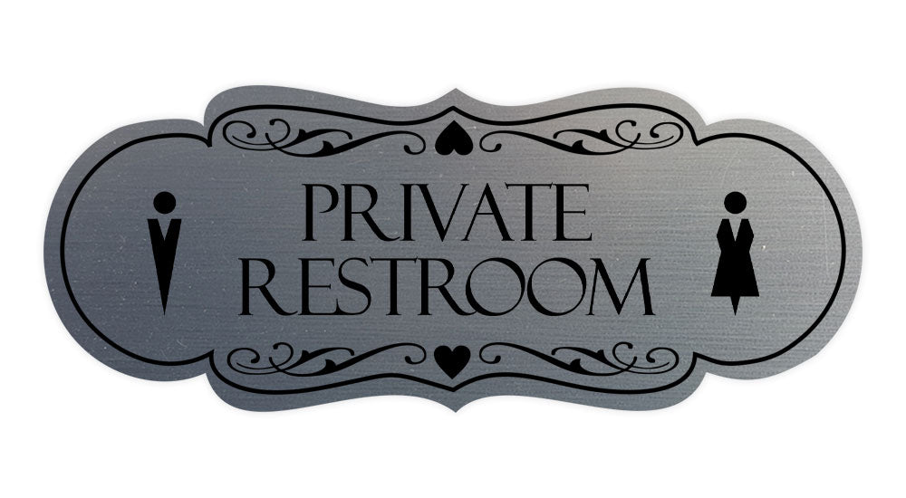 Signs ByLITA Designer Private Restroom Wall or Door Sign