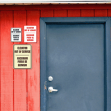 Signs ByLITA Portrait Round Elevator Out Of Service Door or Wall Sign | Spanish Bilingual Business Signs