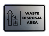 Signs ByLITA Classic Framed Waste Disposal Area Door or Wall Sign Easy Installation | Health And Safety | Building And Hospitality Signs