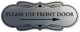 Signs ByLITA Designer Please Use Front Door Right Arrow Sign - Easy Installation | Durable Wall or Door Sign