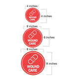 Circle Plus Wound Care Wall or Door Sign | Easy Installation | Business & Studio Signage