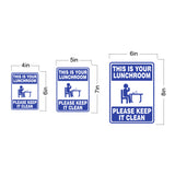 Portrait Round Plus This Is Your Lunchroom Please Keep It Clean Wall or Door Sign | Office Housekeeping Signage
