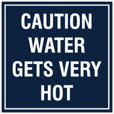 Signs ByLITA Square Caution Water Gets Very Hot Sign - Easy Installation | Durable Material