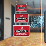 Classic Framed Plus Warning Explosive Gas No Open Flames Entry by Permit Only Door or Wall Sign | Workplace Health and Safety Warning Signage
