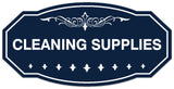 Signs ByLITA Victorian Cleaning Supplies Wall or Door Sign - Laser-Engraved Lettering | Durable ABS Plastic | Vibrant Colors | Powerful Foam Tape