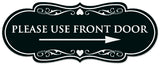 Signs ByLITA Designer Please Use Front Door Right Arrow Sign - Easy Installation | Durable Wall or Door Sign