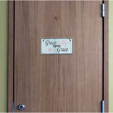 Grace Upon Grace 5x10 Hanging Plus Wall or Door Sign | Religious Home Decor