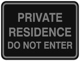Signs ByLITA Classic Framed PRIVATE RESIDENCE DO NOT ENTER Door or Wall Sign Durable ABS Plastic | Laser Engraved | Easy Installation | Elegant Design
