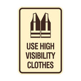 Signs ByLITA Portrait Round Use High Visibility Clothes Wall or Door Sign